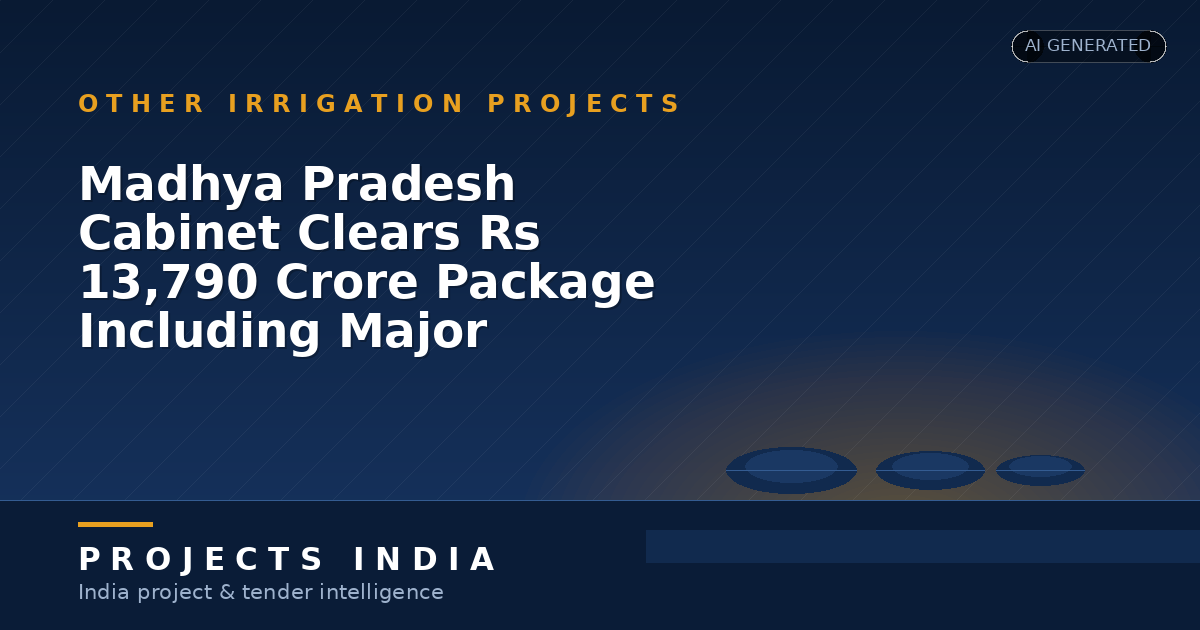 Madhya Pradesh Cabinet Clears Rs 13,790 Crore Package Including Major Irrigation Projects