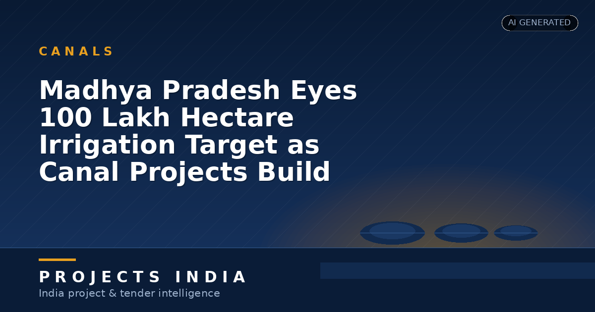 Madhya Pradesh Eyes 100 Lakh Hectare Irrigation Target as Canal Projects Build
