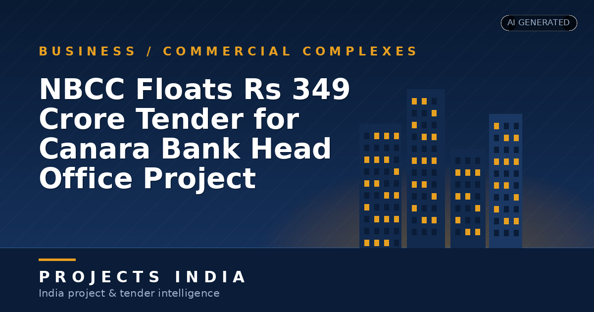 NBCC Floats Rs 349 Crore Tender for Canara Bank Head Office Project