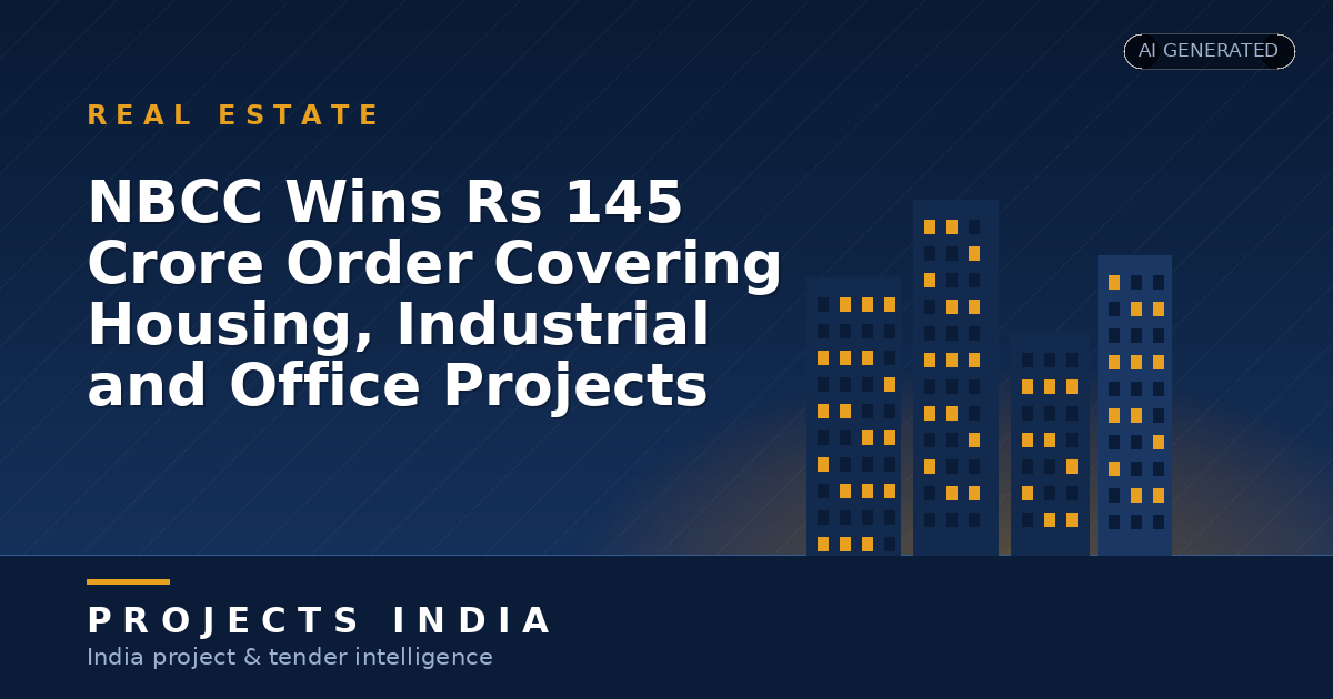 NBCC Wins ₹145 Crore Order Covering Housing, Industrial and Office Projects