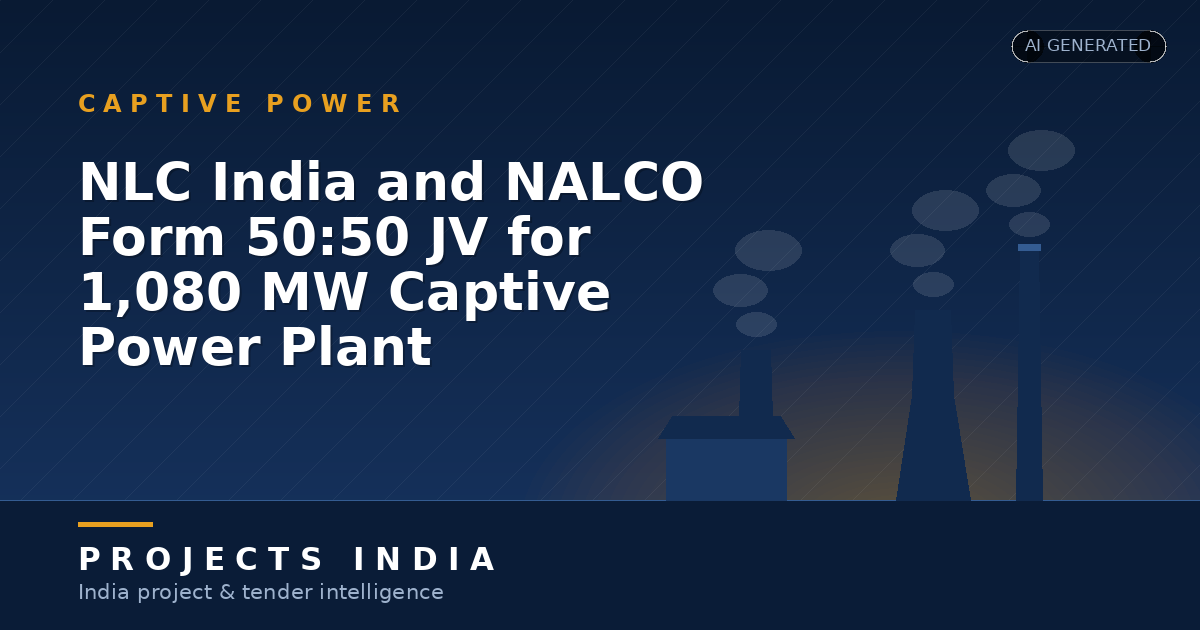 NLC India and NALCO Form 50:50 JV for 1,080 MW Captive Power Plant