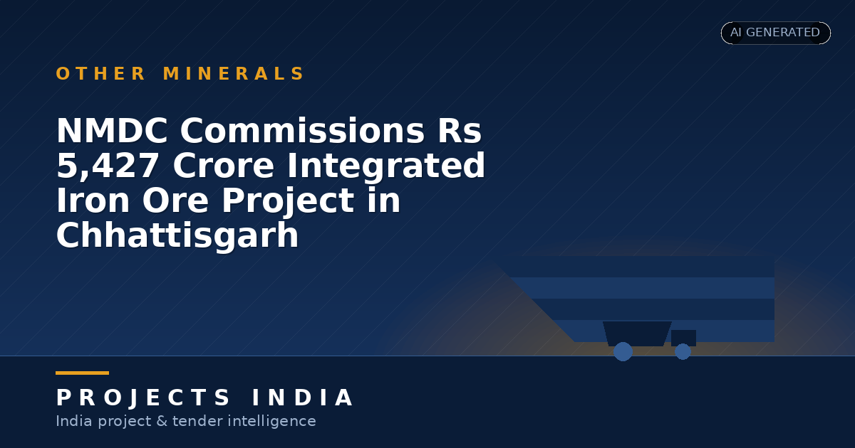 NMDC Commissions Rs 5,427 Crore Integrated Iron Ore Project in Chhattisgarh