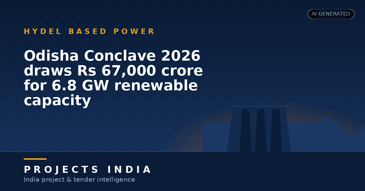 Odisha Conclave 2026 draws Rs 67,000 crore for 6.8 GW renewable capacity