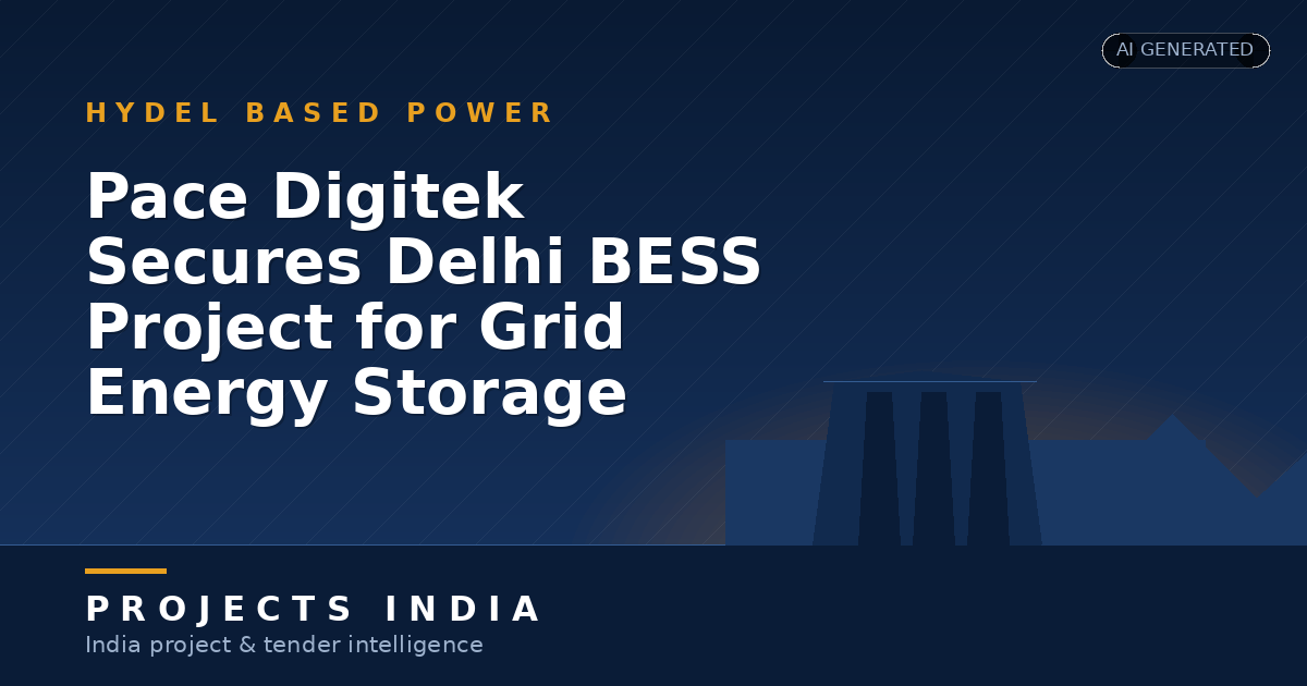 Pace Digitek Secures Delhi BESS Project for Grid Energy Storage