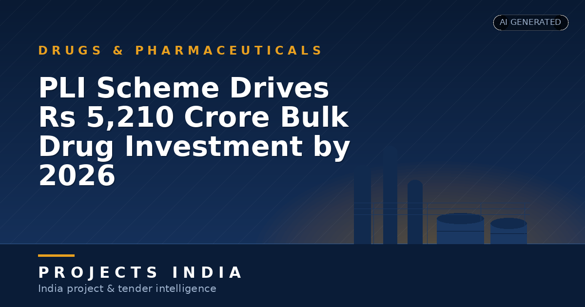 PLI Scheme Drives Rs 5,210 Crore Bulk Drug Investment by 2026
