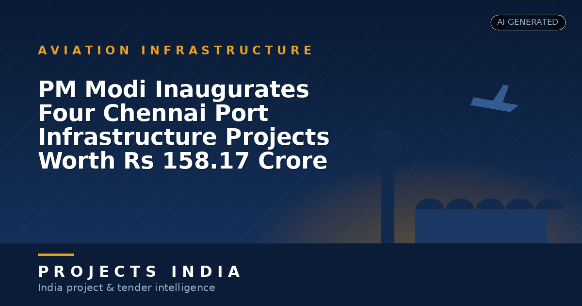 PM Modi Inaugurates Four Chennai Port Infrastructure Projects Worth Rs 158.17 Crore