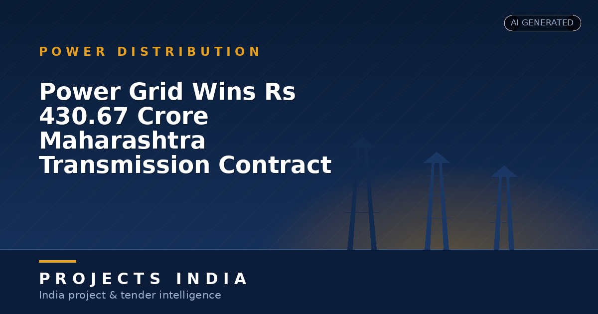 Power Grid Wins ₹430.67 Crore Maharashtra Transmission Contract