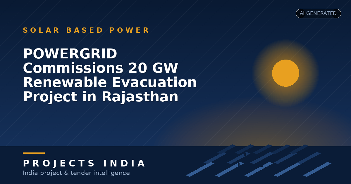 POWERGRID Commissions 20 GW Renewable Evacuation Project in Rajasthan