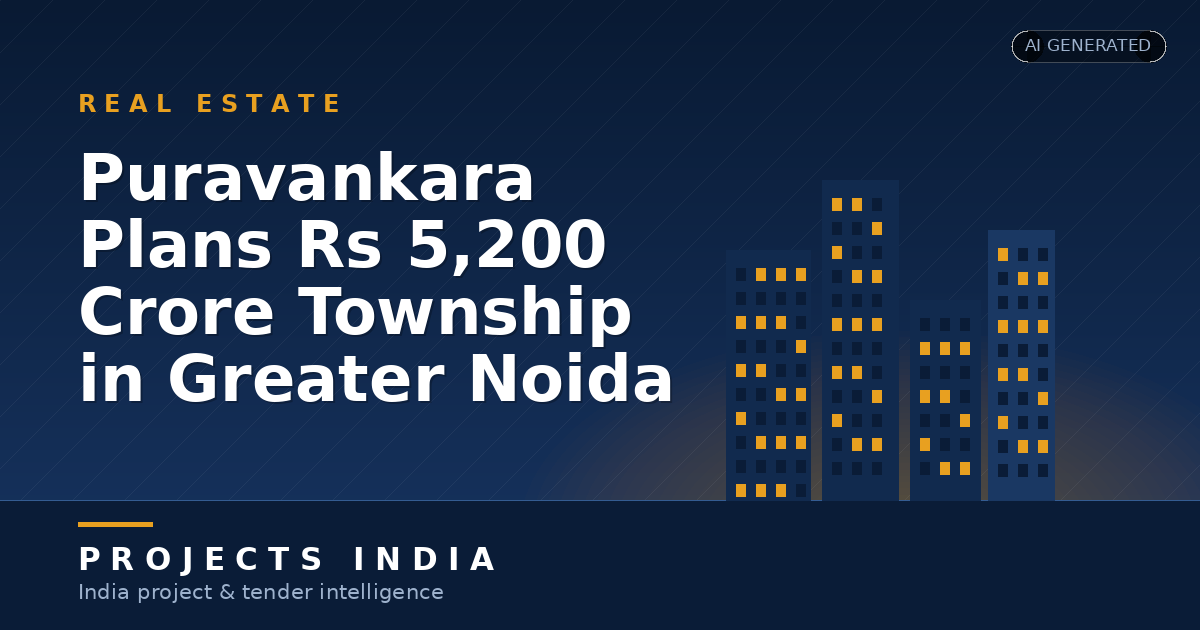 Puravankara Plans Rs 5,200 Crore Township in Greater Noida