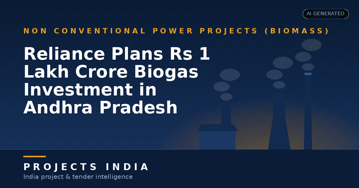 Reliance Plans Rs 1 Lakh Crore Biogas Investment in Andhra Pradesh