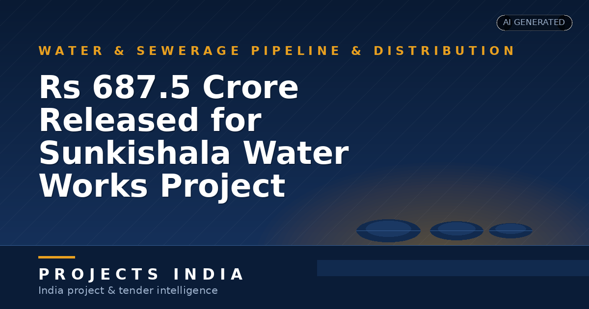 ₹687.5 Crore Released for Sunkishala Water Works Project