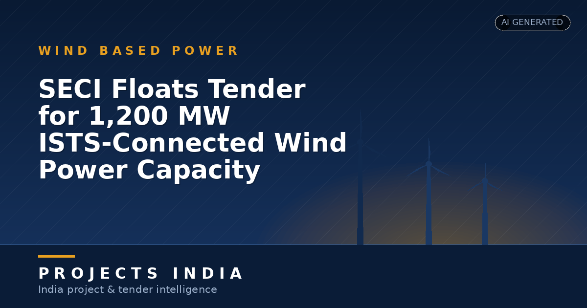SECI Floats Tender for 1,200 MW ISTS-Connected Wind Power Capacity
