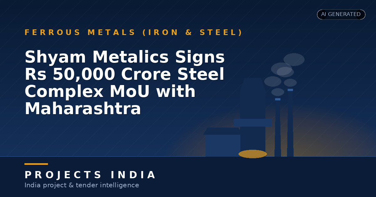 Shyam Metalics Signs Rs 50,000 Crore Steel Complex MoU with Maharashtra