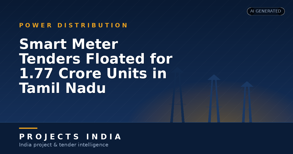 Smart Meter Tenders Floated for 1.77 Crore Units in Tamil Nadu