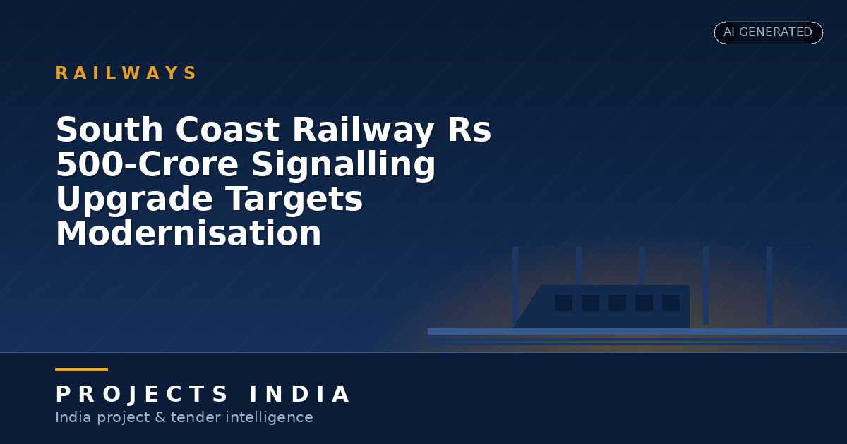 South Coast Railway Rs 500-Crore Signalling Upgrade Targets Modernisation