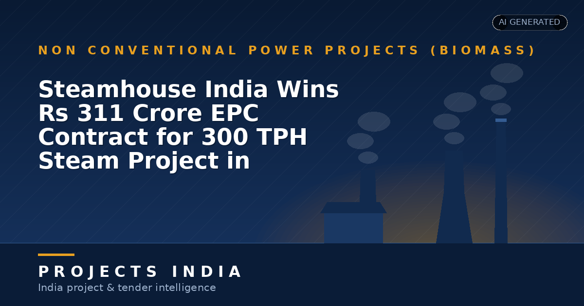 Steamhouse India Wins Rs 311 Crore EPC Contract for 300 TPH Steam Project in Himachal