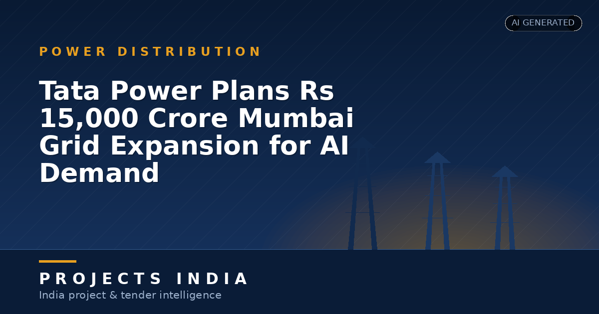 Tata Power Plans Rs 15,000 Crore Mumbai Grid Expansion for AI Demand
