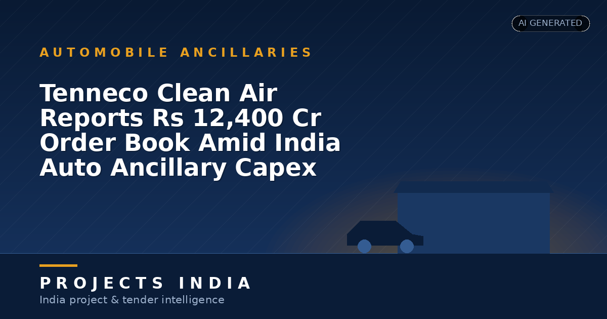 Tenneco Clean Air Reports Rs 12,400 Cr Order Book Amid India Auto Ancillary Capex Wave