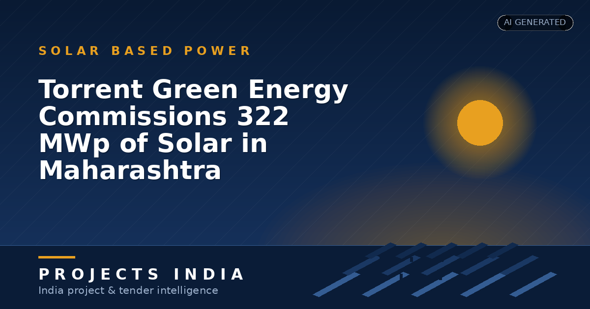 Torrent Green Energy Commissions 322 MWp of Solar in Maharashtra