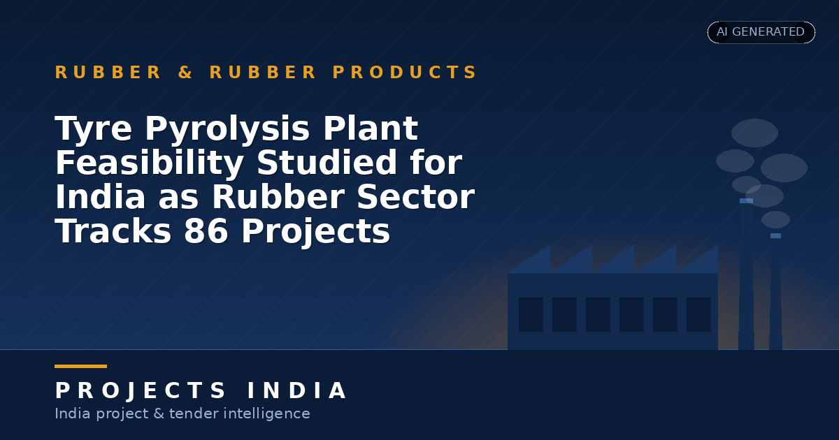 Tyre Pyrolysis Plant Feasibility Studied for India as Rubber Sector Tracks 86 Projects