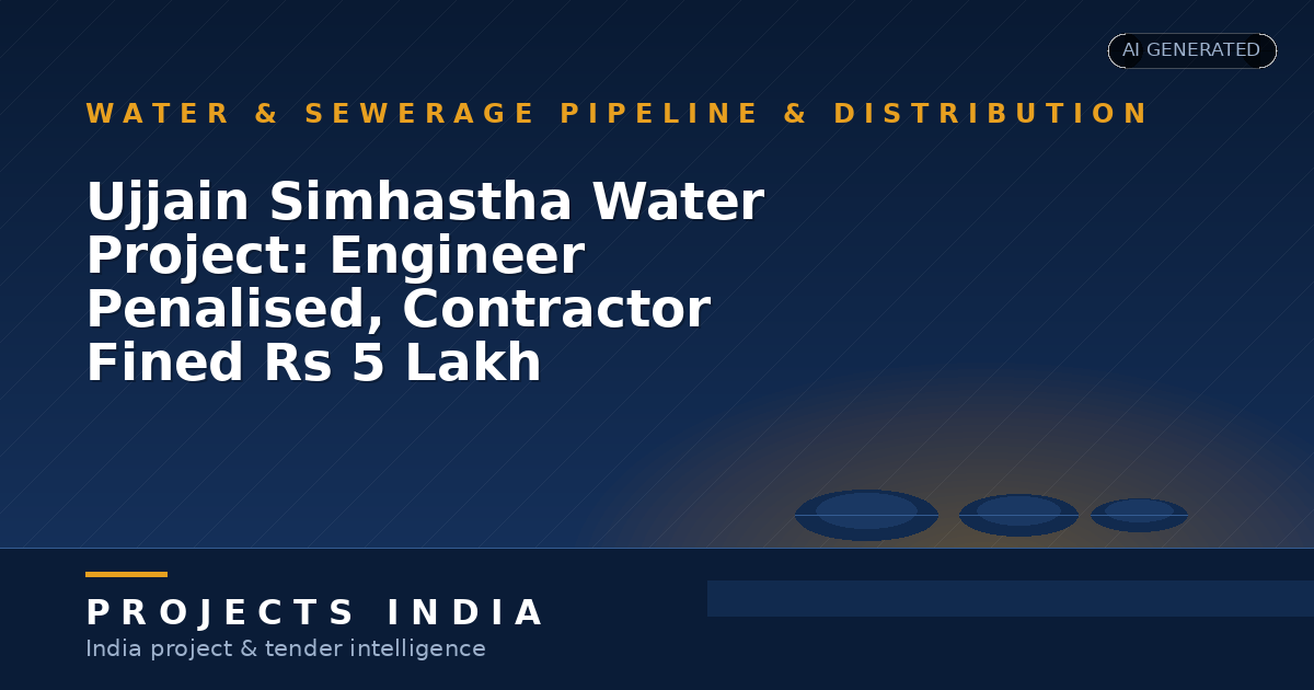 Ujjain Simhastha Water Project: Engineer Penalised, Contractor Fined Rs 5 Lakh
