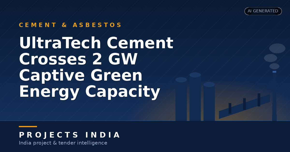 UltraTech Cement Crosses 2 GW Captive Green Energy Capacity