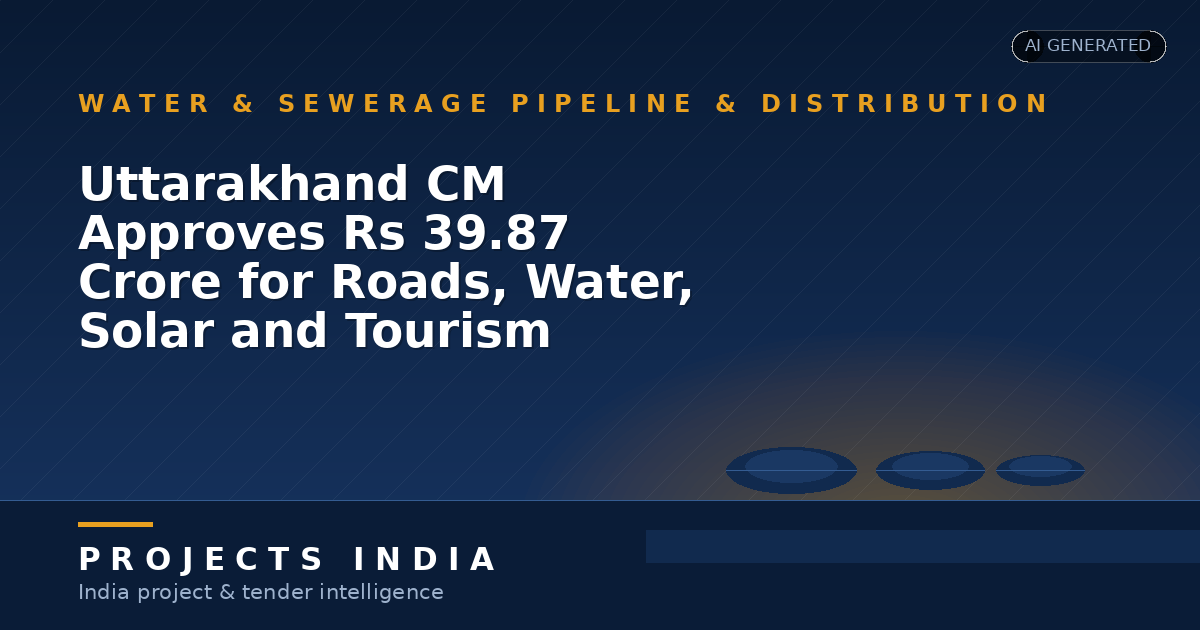 Uttarakhand CM Approves Rs 39.87 Crore for Roads, Water, Solar and Tourism