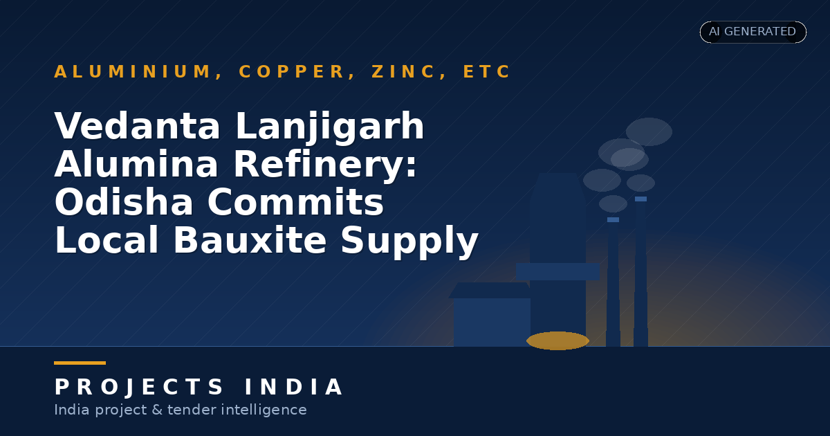 Vedanta Lanjigarh Alumina Refinery: Odisha Commits Local Bauxite Supply