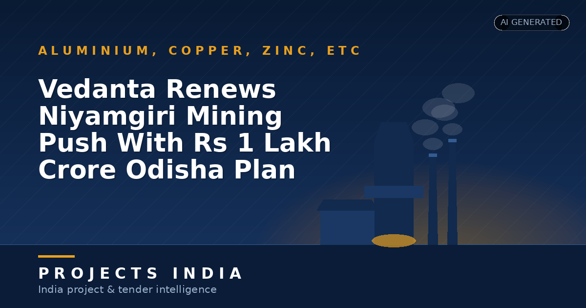 Vedanta Renews Niyamgiri Mining Push With Rs 1 Lakh Crore Odisha Plan